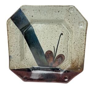 John Freimarck Studio Decorative Art Pottery Octagon Dinner Wall Plate